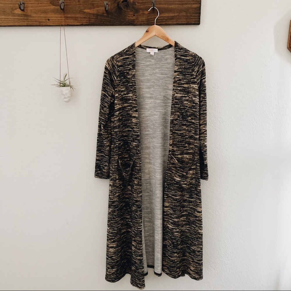 Lularoe Long Camo Cardigan S